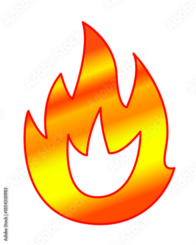 Abstract flame icon