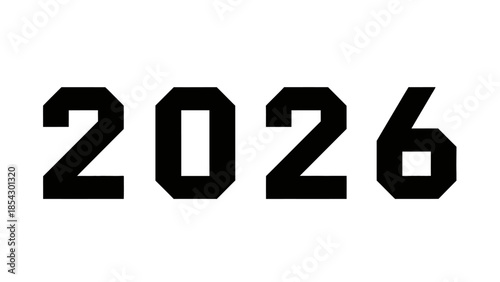 Bold black numbers 2026 standing out on a clean white background