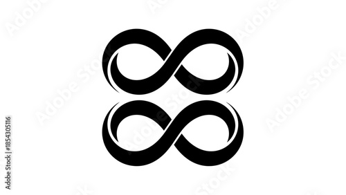 double infinity symbol graphic design timeless concept abstract endless loop icon