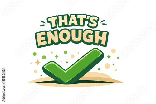 That's enough checkmark design with sparkles and dots