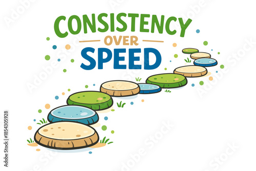 Consistency over speed concept with stepping stones path design