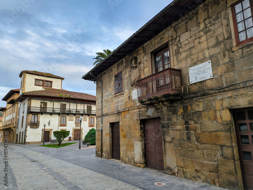 Jose Caveda y Nava birthplace, El Agua street, Villaviciosa, Asturias, Spain, Europe