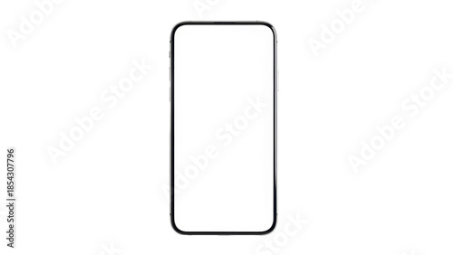 Картината върху платно Modern frameless smartphone PNG isolated on transparent background, mobile devic