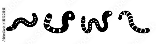 Find black and white snake illustration vector art drawing reptile serpent wildlife design graphic
