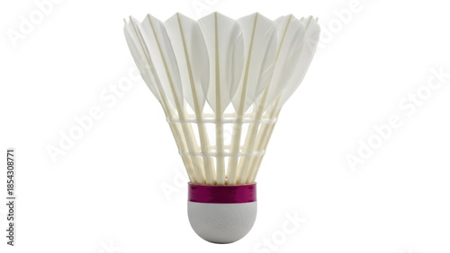 Badminton shuttlecock PNG isolated on transparent background, sport equipment for recreational games and competitive play