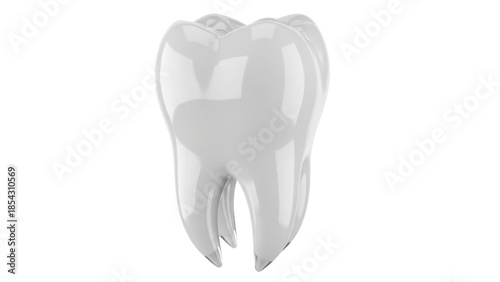 Bild auf Leinwand Shiny molar tooth isolated PNG on transparent background, dental care concept fo