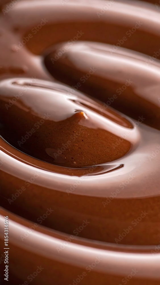custom made wallpaper toronto digitalClose-up of rich, glossy melted dark chocolate with smooth ripples and a peak, creating an inviting texture.