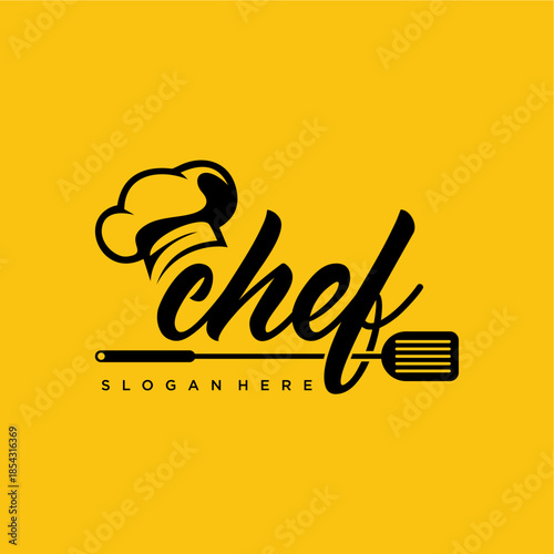 Chef Hat and Spatula Logo Design - Culinary Art and Restaurant Branding
