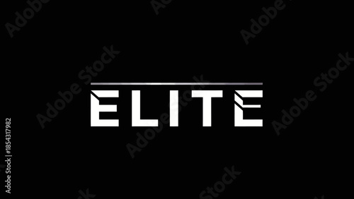 Bold Modern Elite Typography on Stark Black Background with Subtle Linear Accent