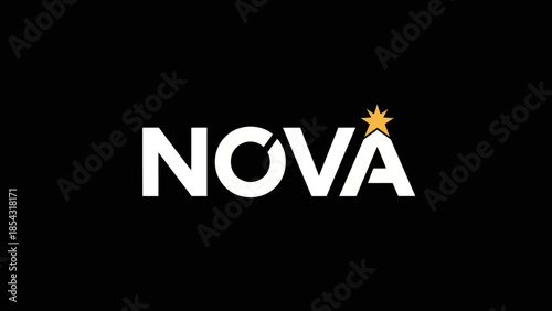 Bold white NOVA text logo with a small yellow star above the letter A