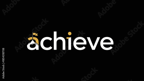 Logo symbolizing ambition success and reaching new heights a visual representation of accomplishment