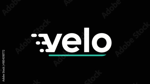 Minimalist motion graphic logo design featuring the word velo