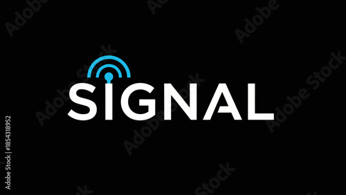 Modern logo featuring the word SIGNAL with a blue wireless wave icon representing connection and