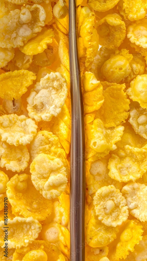 custom made wallpaper toronto digitalClose-up view of golden and light yellow flakes with a dark vertical divider.