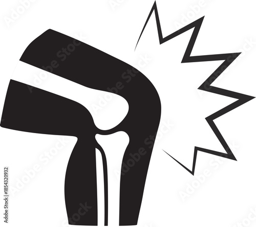 Knee Pain Icon - Joint Discomfort and Injury Symbol