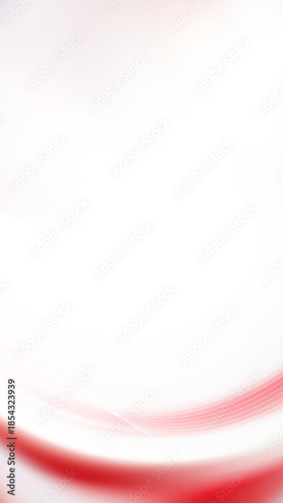 Obraz premium Minimalist Red Wave on White Background