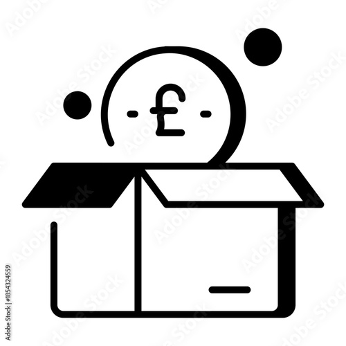 A linear style icon representing funding