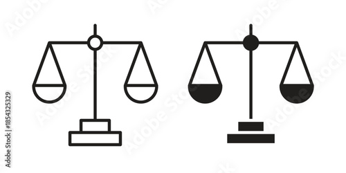 Balance scale icons sign vectors. suitable for web, app, infographic, etc