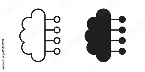 Brain circuit icons sign vectors. suitable for web, app, infographic, etc