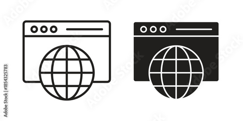 Browser icons sign vectors. suitable for web, app, infographic, etc