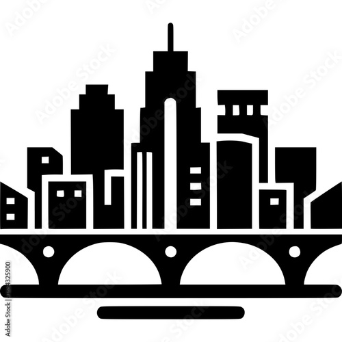 Minneapolis Skyline Icon Vector