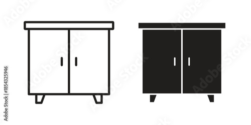 Cabinet icons sign vectors. suitable for web, app, infographic, etc