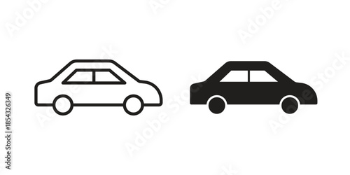 Car side view icons sign vectors. suitable for web, app, infographic, etc