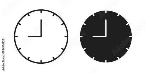 Clock nine icons sign vectors. suitable for web, app, infographic, etc