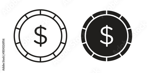 Coin icons sign vectors. suitable for web, app, infographic, etc