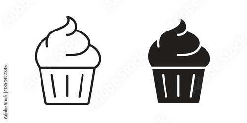 Cupcake icons sign vectors. suitable for web, app, infographic, etc