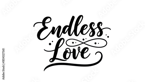 Elegant script lettering expressing the sentiment of boundless affection and devotion