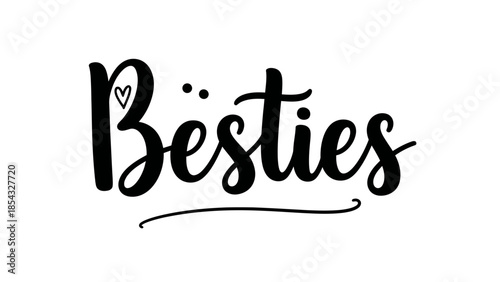 Charming calligraphy design declaring cherished bonds of friendship and heartfelt loyalty