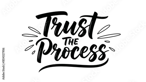 Dynamic hand-lettered typographic design promoting perseverance and a growth mindset