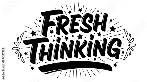 Dynamic typographic design encouraging novel perspectives and innovative ideas