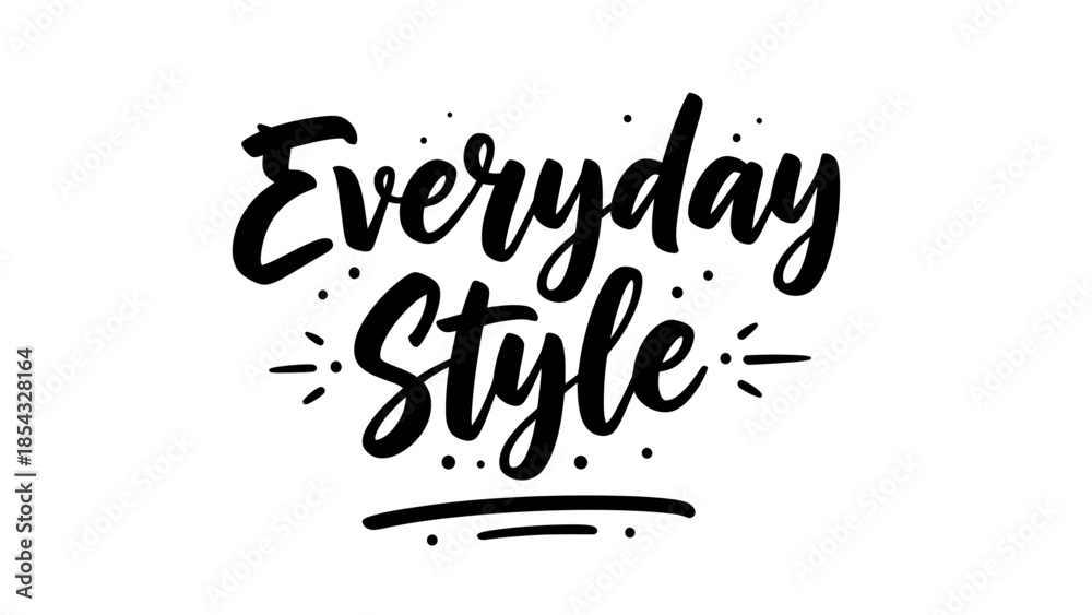 Fototapeta premium Elegant handwritten typography for everyday style with minimalistic embellishments