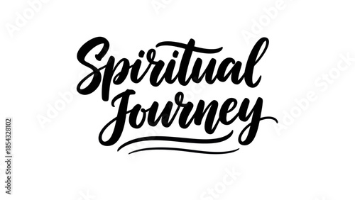 Elegant Hand Lettered Text Design for Spiritual Journey Concept and Inner Growth