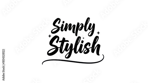 Elegant Hand-Drawn Typography Featuring the Phrase Simply Stylish