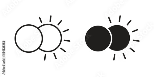 Eclipse icons sign vectors. suitable for web, app, infographic, etc