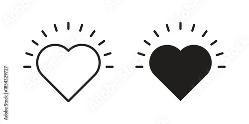 Heart icons sign vectors. suitable for web, app, infographic, etc