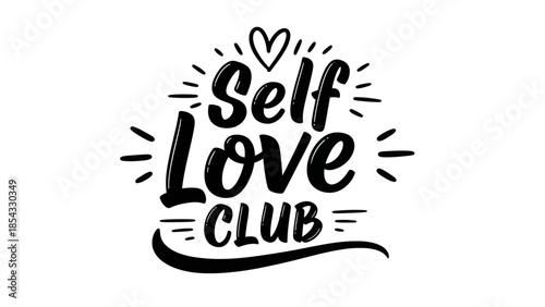 Empowering typographic design celebrating self-acceptance and personal well-being, promoting