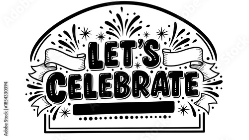 Exciting celebration announcement graphic with festive flair and bold typography