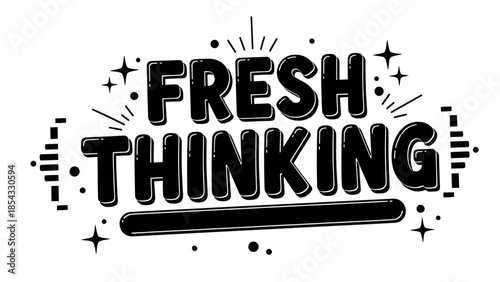 Innovative ideas and creativity conveyed through fresh thinking graphic design