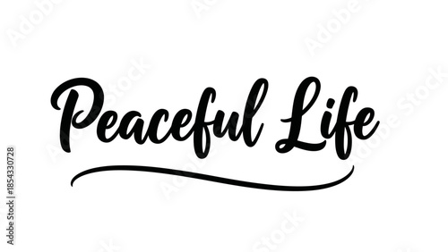 Inspiring Calligraphic Text Evoking Serenity and Tranquility