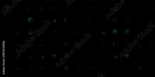 Abstract hexagon blue background banner futuristic business data technology modern concept, polygon shape lines connecting link structure dark blue contrast copyspace.