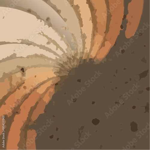 Brown Mushroom Cap with Gills and Spores.