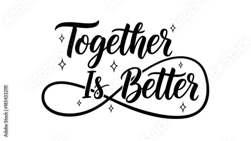 Togetherness is better with sparkling joy and unity emblem