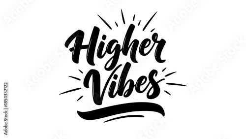 Uplifting brush script typography design conveying positive energy and spiritual growth in a