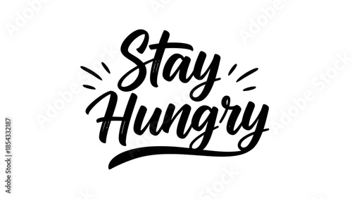 Uplifting script typography design promoting ambition and continuous personal growth