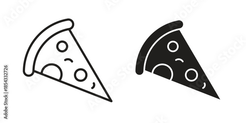 Pizza slice icons sign vectors. suitable for web, app, infographic, etc