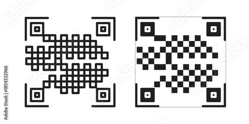 Qrcode icons sign vectors. suitable for web, app, infographic, etc